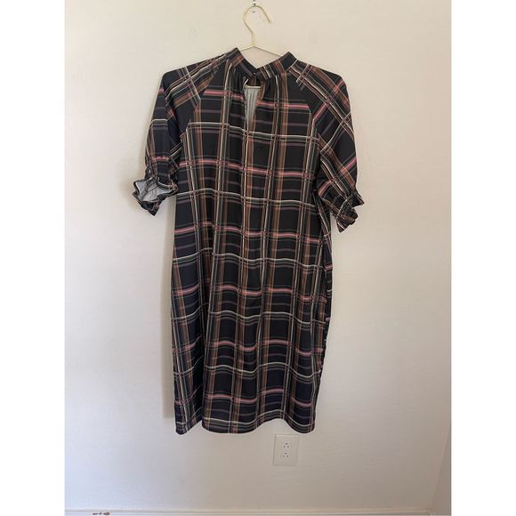 ELOQUII Plaid Pattern Plus Size Midi Dress Size 14 - Picture 5 of 8